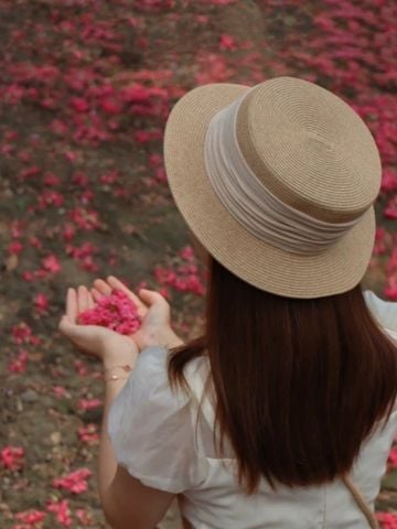Quà tặng 20/10 cho sếp nữ, vợ, cô giáo, giáo viên nữ, mẹ và bạn gái, người yêu nữ quà tặng Quà tặng 20/10 cho sếp nữ, vợ, cô giáo, giáo viên nữ, mẹ và bạn gái, người yêu nữ quà tặng mũ nón cói đi biển rộng vành tròn đẹp cho nữ LÀGU Khăn Phụ Kiện - NC517