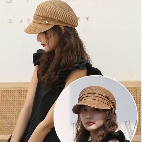 Quà tặng 20/10 cho sếp nữ, vợ, cô giáo, giáo viên nữ, mẹ và bạn gái, người yêu nữ quà tặng mũ nón cói đi biển rộng vành tròn đẹp cho nữ LÀGU Khăn Phụ Kiện - NC525