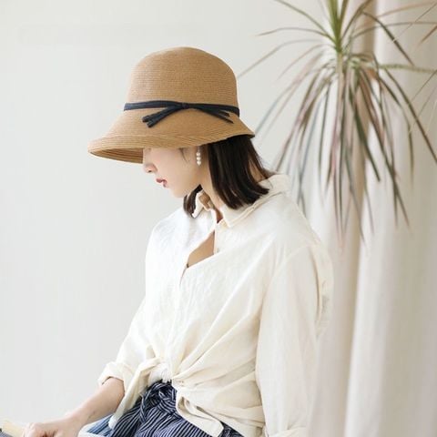 Quà tặng 20/10 cho sếp nữ, vợ, cô giáo, giáo viên nữ, mẹ và bạn gái, người yêu nữ quà tặng Quà tặng 20/10 cho sếp nữ, vợ, cô giáo, giáo viên nữ, mẹ và bạn gái, người yêu nữ quà tặng mũ nón cói đi biển rộng vành tròn đẹp cho nữ LÀGU Khăn Phụ Kiện - NC500