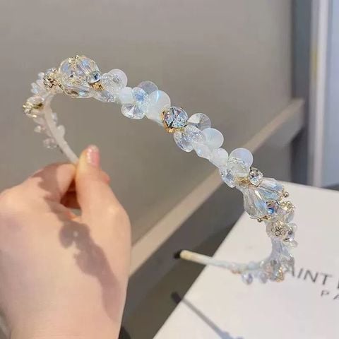 Băng đô bờm cài tóc cao cấp mấn áo dài cách tân đính đá - CDD009
