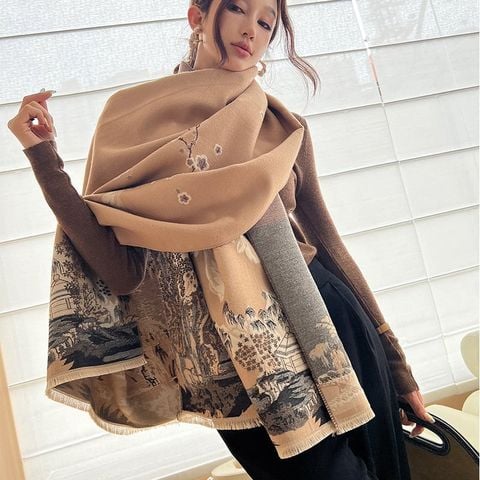 Quà 20/11 tặng cho cô giáo - Quà tặng khăn quàng choàng cổ len Cashmere cho nữ giữ ấm cao cấp phong cách Hàn Quốc đẹp sang trọng LÀ GU Khăn Phụ Kiện - KC459