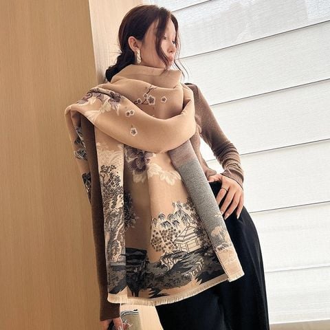 Quà 20/11 tặng cho cô giáo - Quà tặng khăn quàng choàng cổ len Cashmere cho nữ giữ ấm cao cấp phong cách Hàn Quốc đẹp sang trọng LÀ GU Khăn Phụ Kiện - KC459