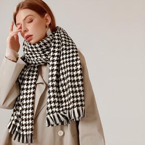 Quà tặng 8/3 cho người yêu nữ, vợ, cô giáo, mẹ - Khăn quàng choàng cổ len Cashmere giữ ấm cao cấp phong cách châu Âu Mỹ sang trọng