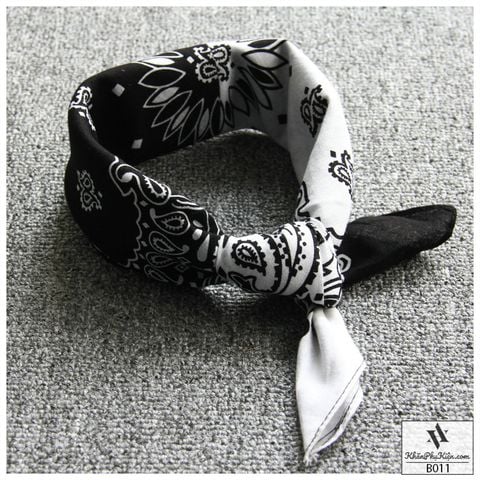 Khăn Bandana (Khăn Turban EXO) Màu Trắng Đen - Mã B011