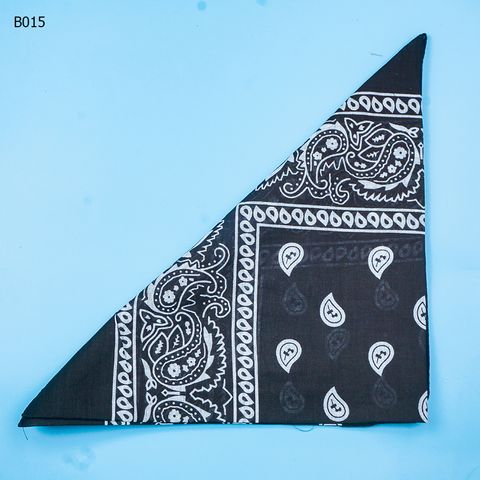 Khăn Bandana (Khăn Turban EXO) Họa Tiết Giọt Nước Màu Đen - Mã B015