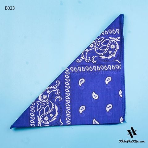 Khăn Bandana (Khăn Turban EXO) Họa Tiết Giọt Nước Màu Xanh Đen - Mã B023