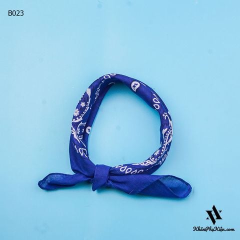 Khăn Bandana (Khăn Turban EXO) Họa Tiết Giọt Nước Màu Xanh Đen - Mã B023