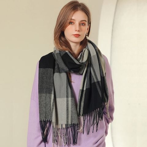 Quà tặng 8/3 cho người yêu nữ, vợ, cô giáo, mẹ - Khăn quàng choàng cổ len Cashmere giữ ấm cao cấp phong cách châu Âu Mỹ sang trọng