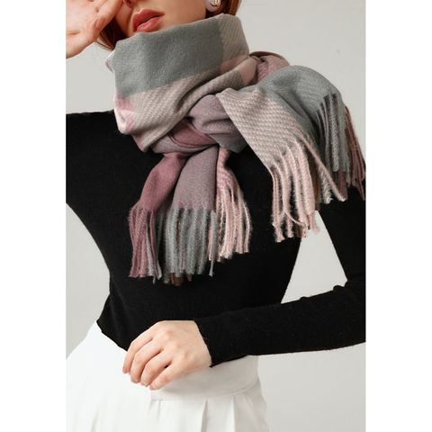 Quà tặng 8/3 cho người yêu nữ, vợ, cô giáo, mẹ - Khăn quàng choàng cổ len Cashmere giữ ấm cao cấp phong cách châu Âu Mỹ sang trọng