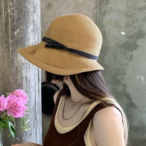 Quà tặng 20/10 cho sếp nữ, vợ, cô giáo, giáo viên nữ, mẹ và bạn gái, người yêu nữ quà tặng mũ nón cói đi biển rộng vành tròn đẹp cho nữ LÀGU Khăn Phụ Kiện - NC500