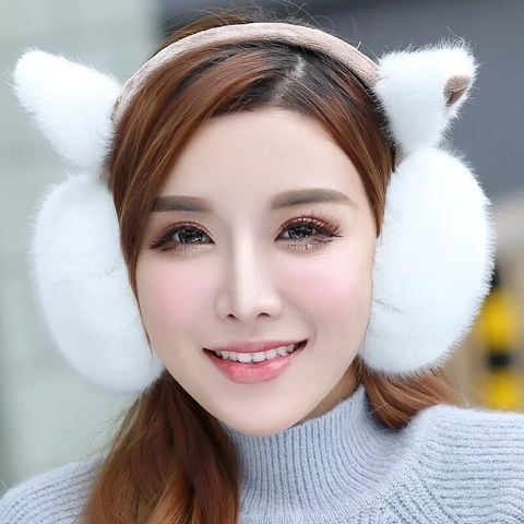 Bịt chụp tai giữ ấm len bông nhung mịn cho nữ đẹp tai nghe bịt tai phụ kiện thời trang mùa đông chống lạnh phong cách Hàn Quốc - BCT008