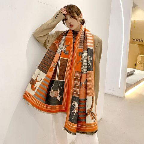 Khăn quàng choàng cổ len Cashmere cho nữ giữ ấm cao cấp phong cách Hàn Quốc đẹp sang trọng LÀ GU Khăn Phụ Kiện - KC463
