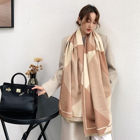 Khăn quàng choàng cổ len Cashmere cho nữ giữ ấm cao cấp phong cách Hàn Quốc đẹp sang trọng LÀ GU Khăn Phụ Kiện - KC464