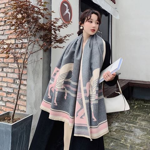 Khăn quàng choàng cổ len Cashmere cho nữ giữ ấm cao cấp phong cách Hàn Quốc đẹp sang trọng LÀ GU Khăn Phụ Kiện - KC467