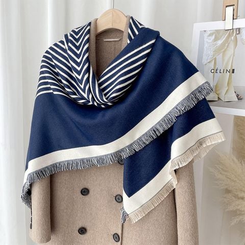 Khăn quàng choàng cổ vuông len Cashmere giữ ấm cao cấp phong cách Hàn Quốc đẹp sang trọng - KC401