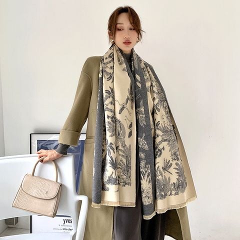 Khăn quàng choàng cổ len Cashmere giữ ấm cao cấp phong cách Hàn Quốc đẹp sang trọng - KC407