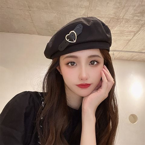 Mũ nón beret nồi bánh tiêu nữ Hàn Quốc LÀ GU Khăn Phụ Kiện phong cách newboy ulzzang đẹp mùa đông thời trang màu trắng, nâu, be, đen - MBR007