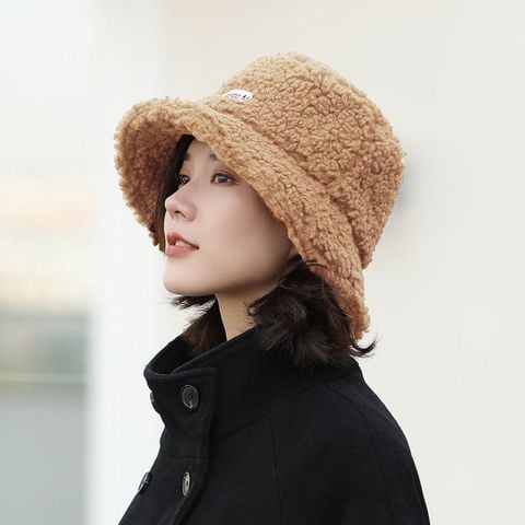 Mũ nón len nữ Hàn Quốc LAGU bucket lông cừu ulzzang đẹp mùa đông thời trang màu nâu - Mã NV212