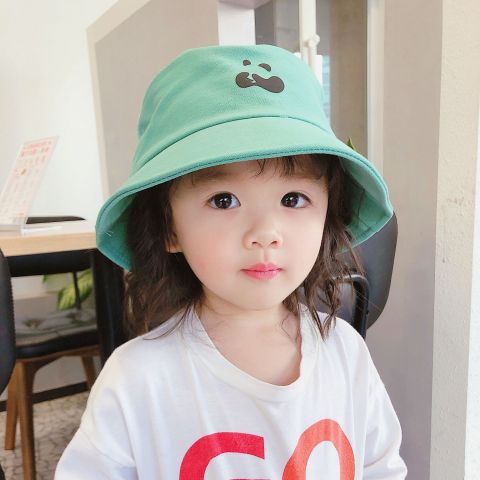 Mũ Nón Vải Bucket Cho Bé Gái - Mũ Trẻ Em Màu Xanh Rêu Pastel - Mã MB055