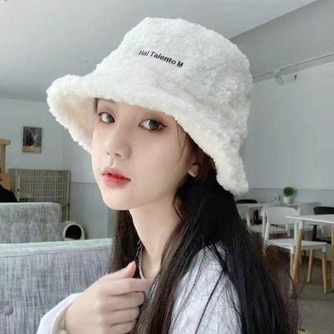 Mũ nón len nữ Hàn Quốc LAGU bucket lông cừu ulzzang đẹp mùa đông thời trang đủ màu trắng, nâu, be, đen, vàng, cam, hồng