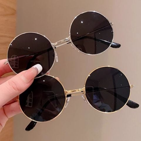 Mắt kính ngố thầy bói chụp ảnh mặc áo dài Tết kính râm mặt tròn oval chụp ảnh cưới cổ trang lễ tết năm mới - MK141