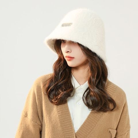 Mũ nón len cho nữ họa tiết thẻ kim loại Hàn Quốc phong cách ulzzang đẹp phong cách LAGU Khăn Phụ Kiện