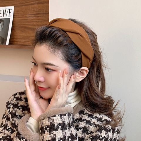 Băng đô cài tóc bện thắt bím Lagu Khăn Phụ Kiện, bờm tóc phong cách Hàn Quốc cho nữ đẹp cao cấp sang trọng