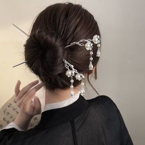 Trâm cài tóc cổ trang LÀ GU châm cài tóc gỗ trâm cài tóc kim loại đơn giản phong cách cổ điển - Mã 133