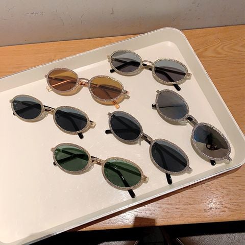 Kính râm nữ đẹp cao cấp thời trang kính mắt kính mát gọng tròn oval LÀ GU - MK139