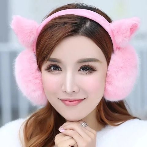 Bịt chụp tai giữ ấm len bông nhung mịn cho nữ đẹp tai nghe bịt tai phụ kiện thời trang mùa đông chống lạnh phong cách Hàn Quốc - BCT008
