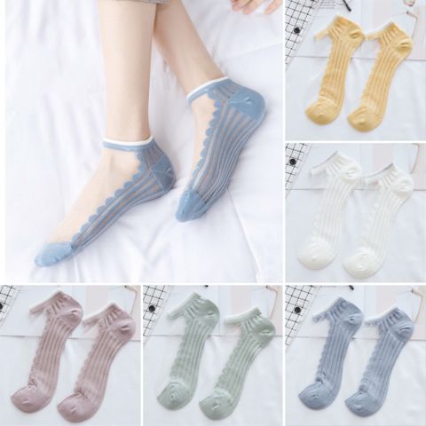 Set 5 Tất Nữ - Vớ Dài Màu Xanh, Hồng, Xám, Vàng, Xanh Rêu Pastel - Mã VO002