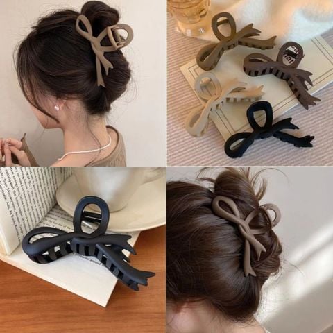 Kẹp tóc hình nơ bươm bướm LÀGU kẹp càng cua đẹp cho nữ hottrend nhiều màu phong cách Hàn Quốc cặp búi tóc cute