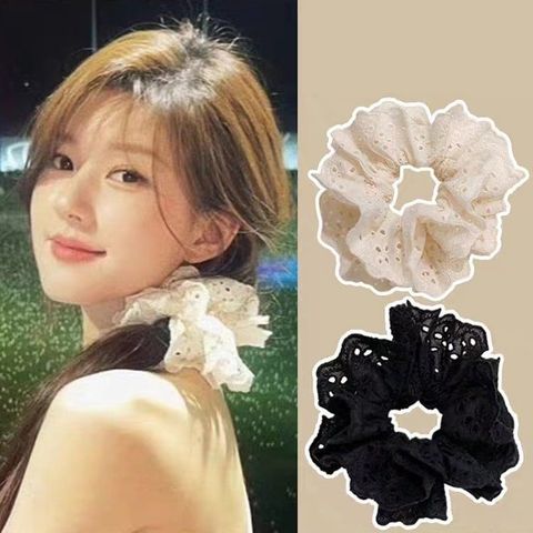 Dây buộc tóc scrunchies màu pastel trơn cao cấp LÀGU set cột tóc dễ thương sang trọng