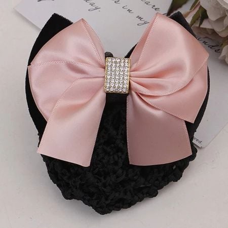 Kẹp tóc túi lưới đầu hoa LÀ GU kẹp búi tóc cao cấp dành cho thư ký ý tá ngân hàng khách sạn tiếp viên phục vụ - KBT025