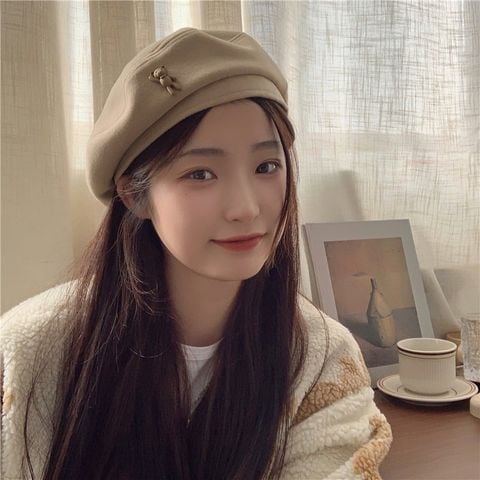 Mũ nón beret họa sĩ mũ nồi bánh tiêu đẹp cho nữ phong cách Hàn Quốc dễ thương - MBR001