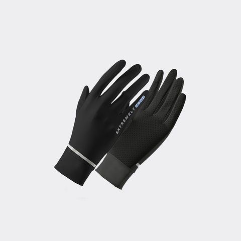 Găng tay chống nắng nữ unisex LÀ GU cảm ứng điện thoại bao tay xỏ ngón chống tia UV UPF50 bảo vệ da phối khóa bó cổ tay - GT101 Đen