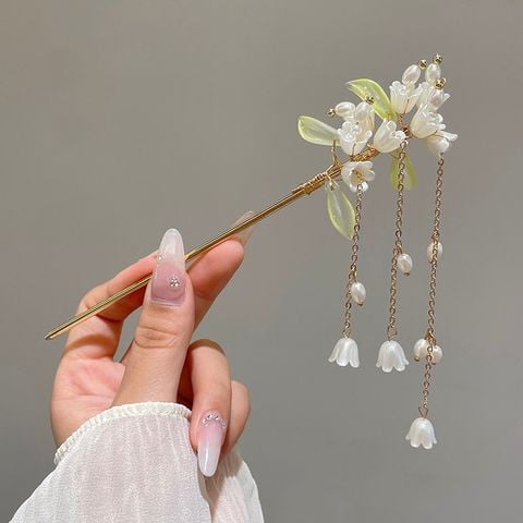 Trâm cài tóc cổ trang LÀ GU châm cài tóc gỗ trâm cài tóc kim loại đơn giản phong cách cổ điển - Mã 104