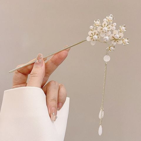 Trâm cài tóc cổ trang LÀ GU châm cài tóc gỗ trâm cài tóc kim loại đơn giản phong cách cổ điển - Mã 124