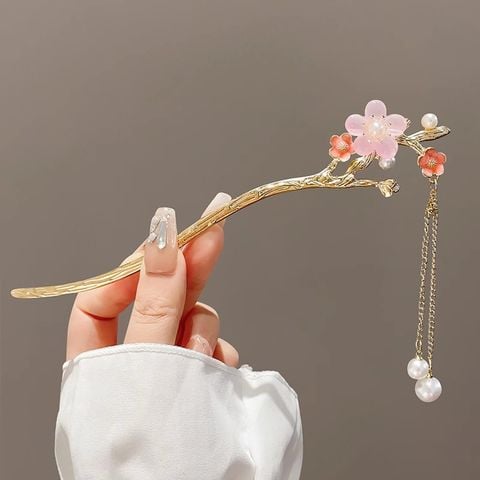 Trâm cài tóc cổ trang LÀ GU châm cài tóc gỗ trâm cài tóc kim loại đơn giản phong cách cổ điển - Mã 125