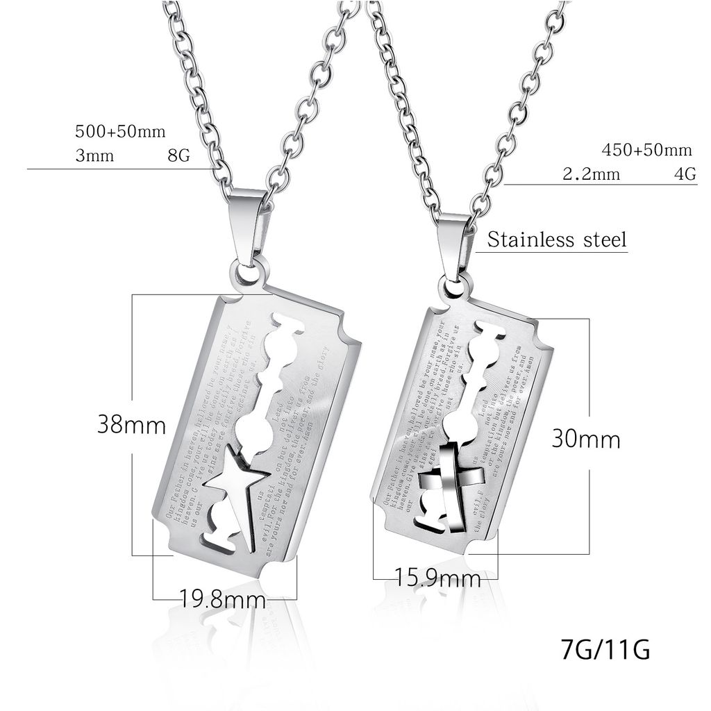 Dây chuyền nam thép titan VC159