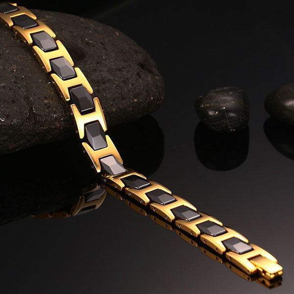  Lắc tay Vòng tay nam thép Titan điều hòa huyết áp từ tính LTTT072 