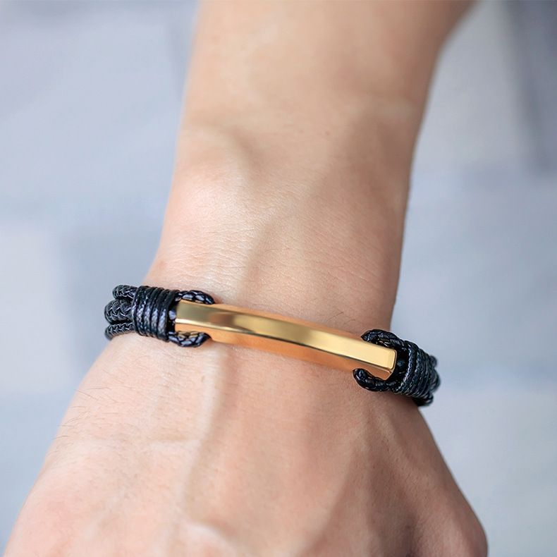 Lắc tay da bện LTDB044