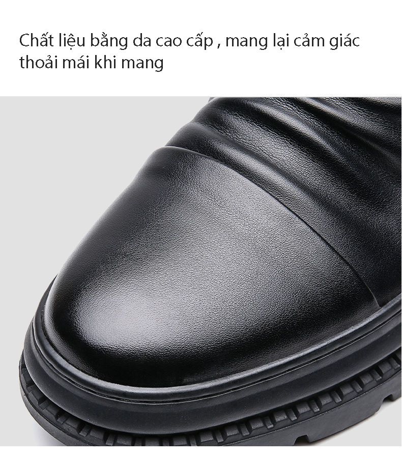 Giày Bốt martin Cổ Cao Có Khóa Kéo Phong Cách Hàn Quốc Thời Trang Hàng Mới 2025 Dành Cho Nam GDN169