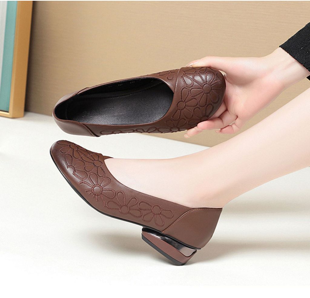 Mùa Xuân Mùa Hè 2025 Phong Cách Mới Nhất Phiên Bản Hàn Quốc Giày Đơn Gót Cao 3cm ins Giày đi làm Chống trượt Chống thấm nước Chống mài mòn Đệm đế mềm GDG207
