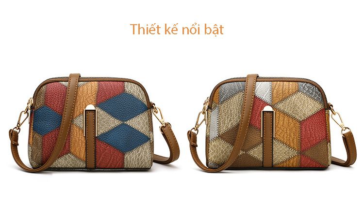 ￼Túi đeo chéo cỡ lớn phối khóa kéo phong cách Bohemian thời trang cho nữ TXG240