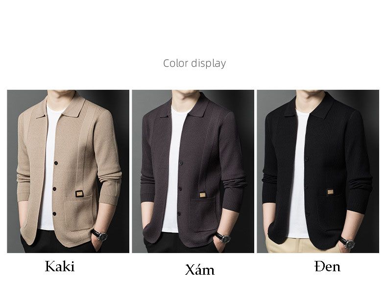 Áo khoác len cardigan cao cấp AKN110