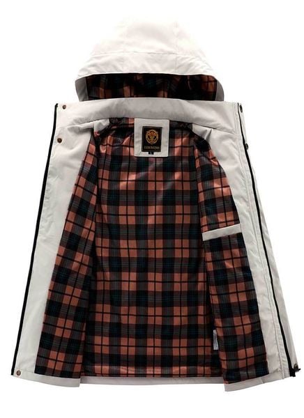  Áo khoác thể thao có mũ trùm màu trơn giữ ấm thoải mái chống gió cho nam AKN100 