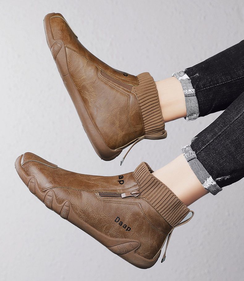 ￼Giày Nam Không Ren Slip-On Nam Da Công Sở Chống Thấm Nước Chống Trơn Trượt Thể Thao Bảo hộ Lao Động Thời Trang GDN251