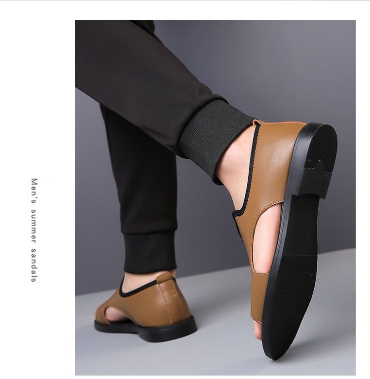 ￼Giày Sandal Nam Mùa Hè Thoáng khí Giày Đi Biển Dép Da Nam Đế Mềm Thời Trang Dép Chống Trơn Trượt 2025 GDN232