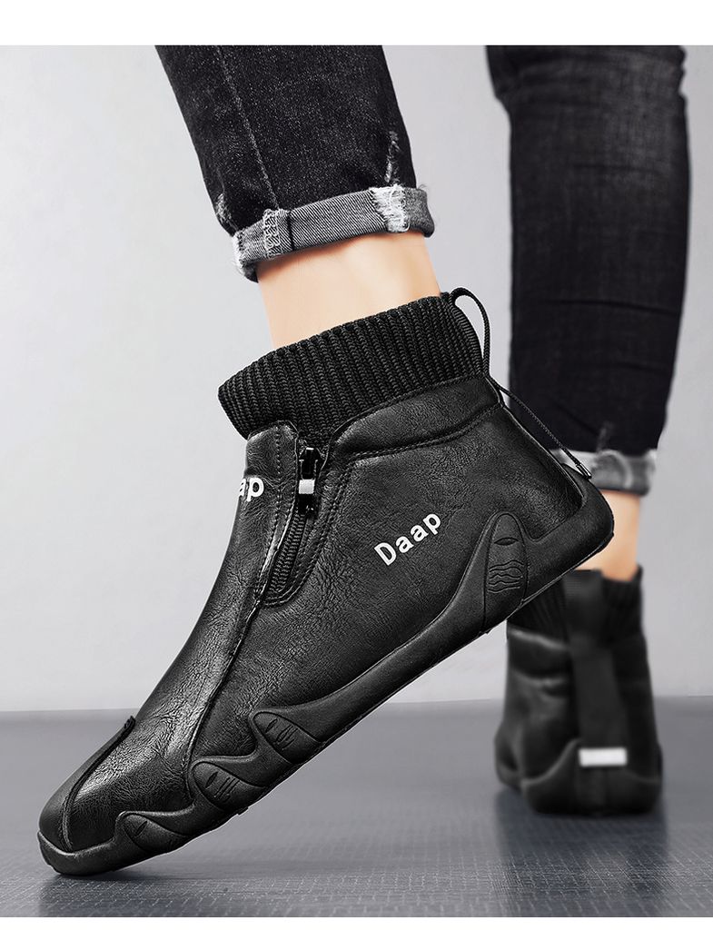 ￼Giày Nam Không Ren Slip-On Nam Da Công Sở Chống Thấm Nước Chống Trơn Trượt Thể Thao Bảo hộ Lao Động Thời Trang GDN251